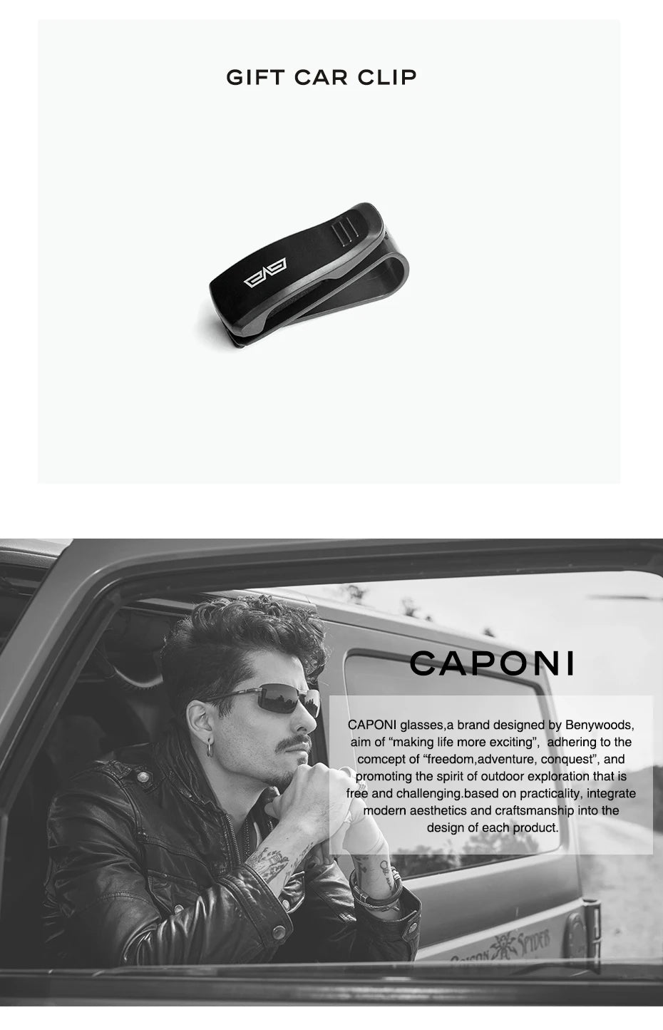 CAPONI Polarized Men Sunglasses Seiko Pure Titanium Photochromic Outdoor Driving Shades UV400 Original Brand Sun Glasses BS50004