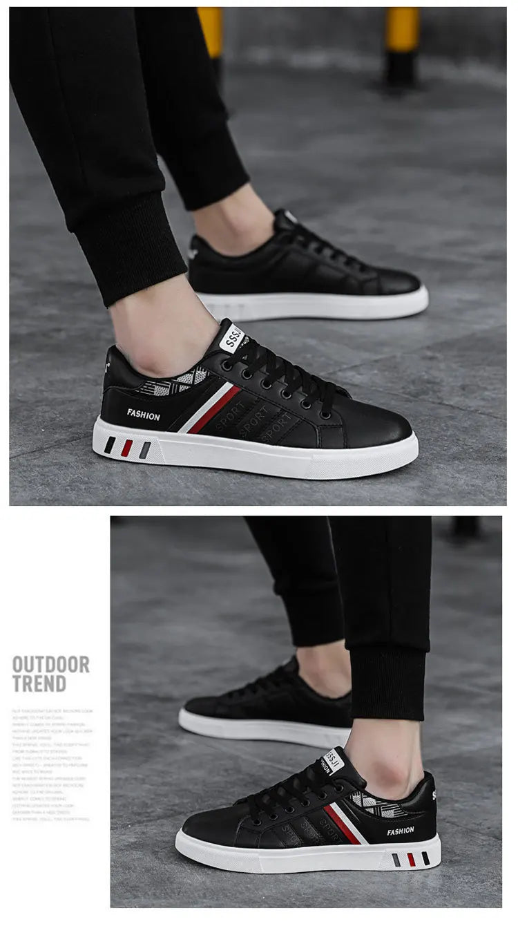 Sneakers casual da uomo, scarpe da skateboard in PU, scarpe basse per studenti, sneakers outdoor, scarpe street con lacci, scarpe da camminata, taglia grande 48