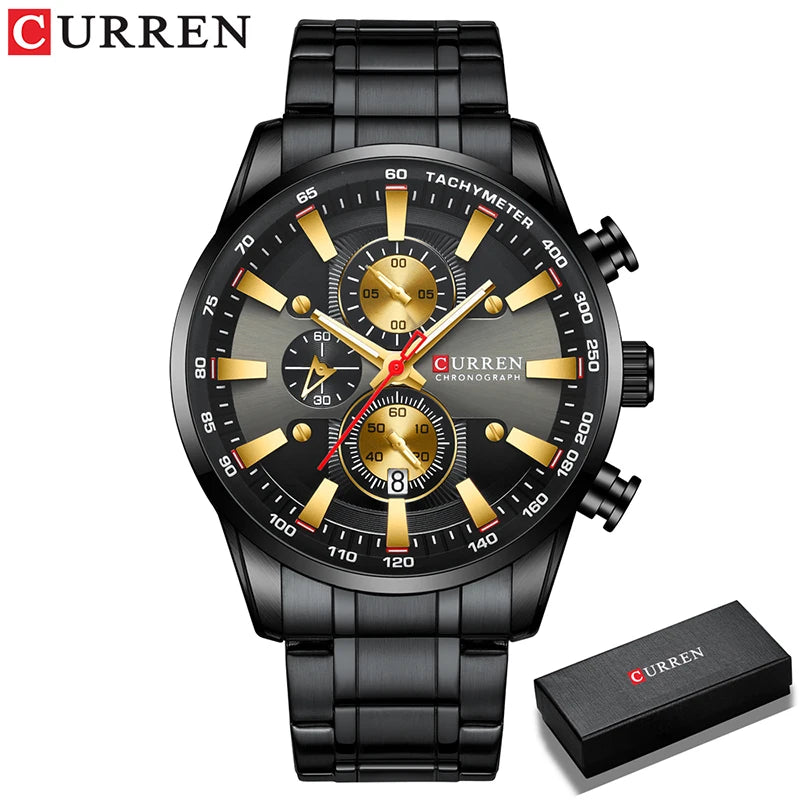 CURREN New Mens Watches Quartz Business Waterproof Watch Man Watches Top Brand Luxury WristWatch Men Chronograph Reloj Hombre
