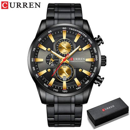 CURREN New Mens Watches Quartz Business Waterproof Watch Man Watches Top Brand Luxury WristWatch Men Chronograph Reloj Hombre