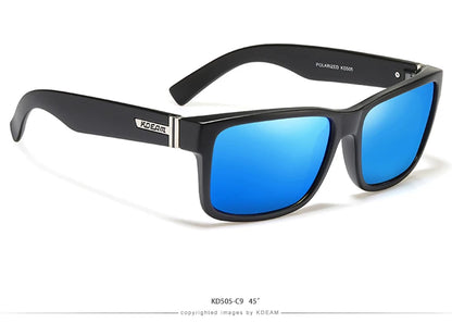 KDEAM Revamp Of Sport Men Sunglasses Polarized Shockingly Colors Sun Glasses Outdoor Driving Photochromic Sunglass With Box