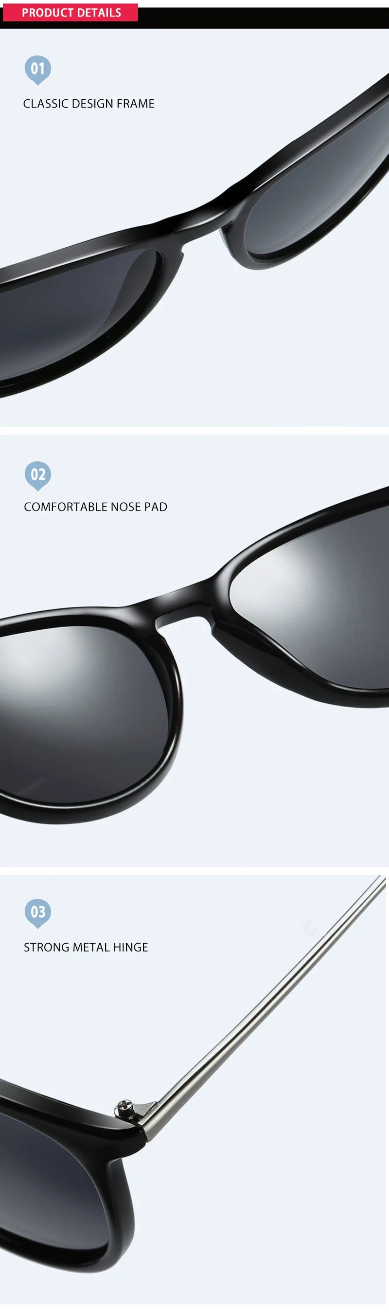 Classic Round Polarized Sunglasses Men Women Fashion Driving Sun Glasses Male Vintage Black Pink Shades Travelling Eyewear UV400