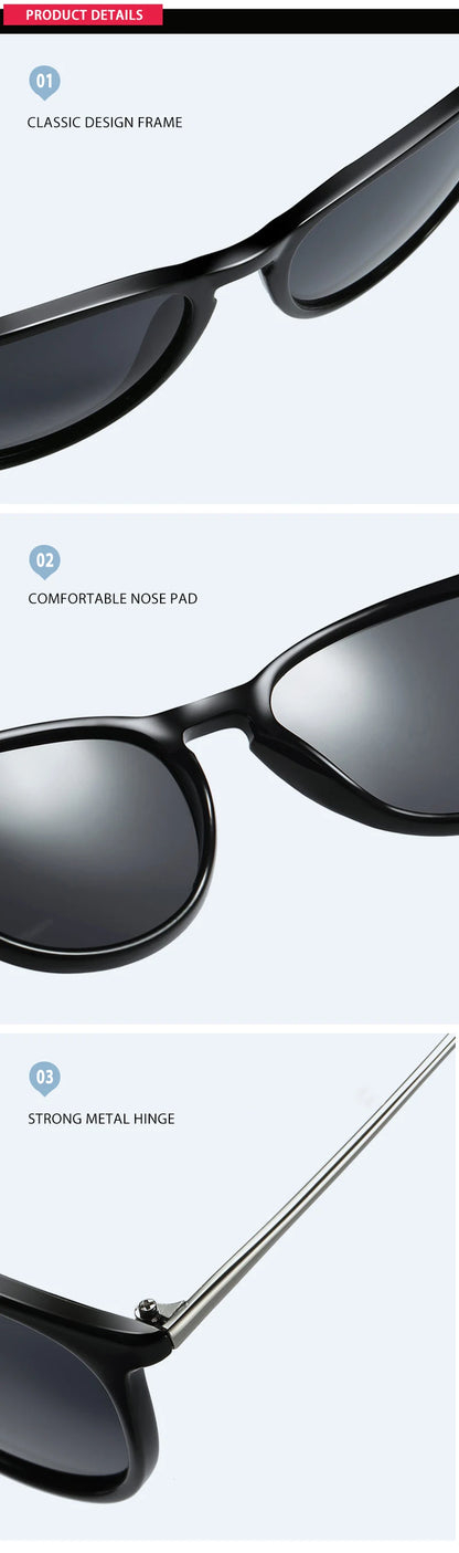 Classic Round Polarized Sunglasses Men Women Fashion Driving Sun Glasses Male Vintage Black Pink Shades Travelling Eyewear UV400