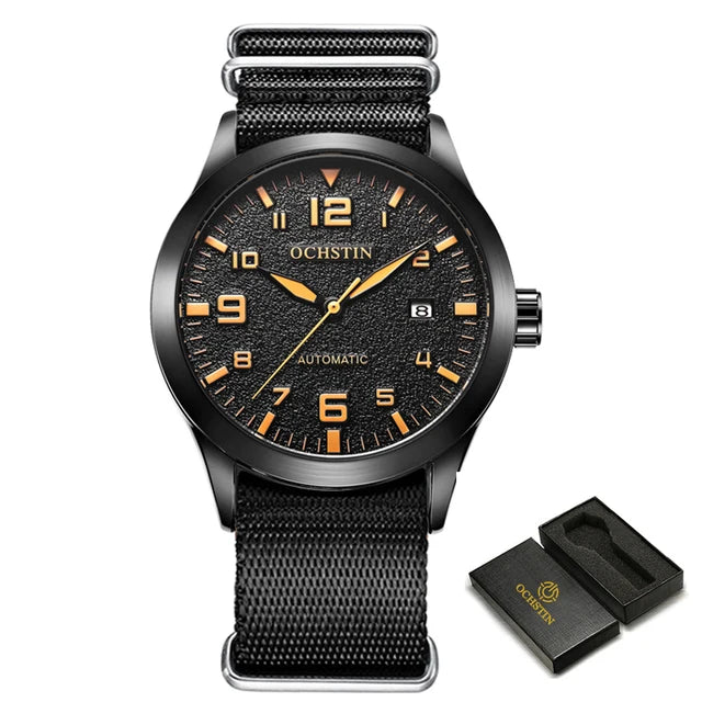 OCHSTIN Men Automatic Mechanical Watch Luxury Casual Dress Military Outdoor Sports Army Mens Wristwatches Waterproof Male Clock