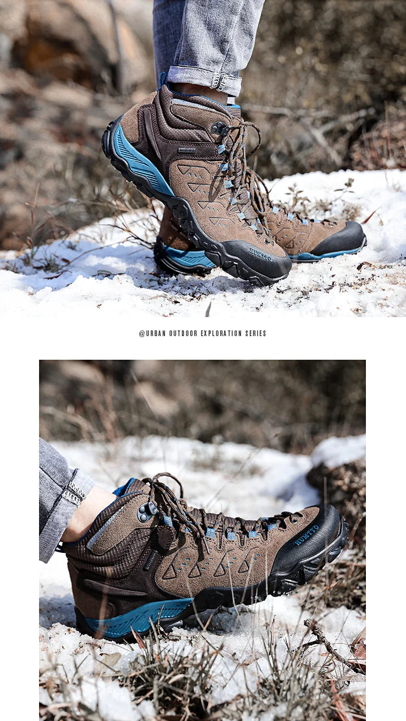 HUMTTO Hiking Shoes Men Winter Outdoor Sports Climbing Shoes Hunting Shoes Warm Women Trekking Sneakers Ankle Boots Tactical