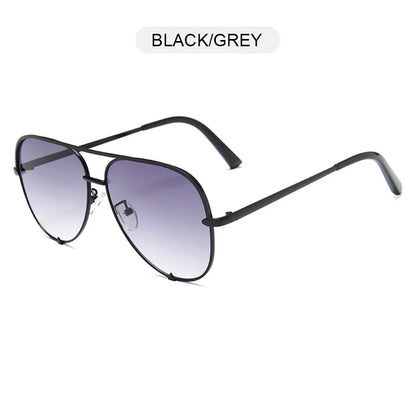 Classic Metal Aviation Sunglasses Women Fashion Alloy Pilot Sun Glasses Men Gradient Black Driving Shades Ladies UV400