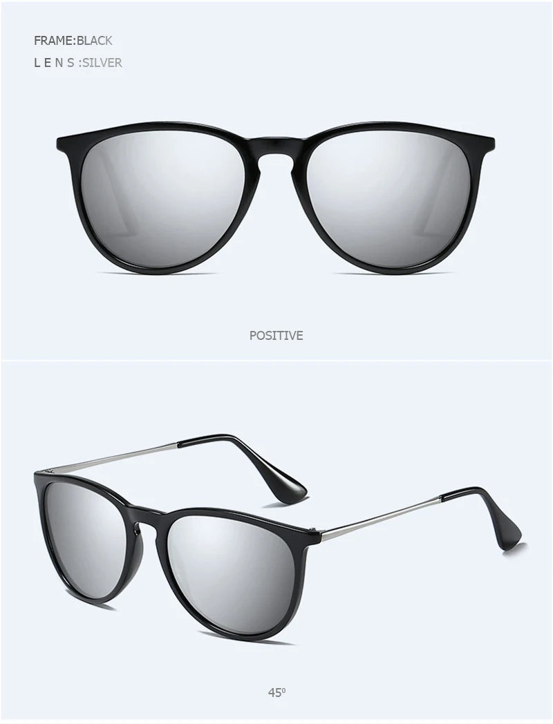Classic Round Polarized Sunglasses Men Women Fashion Driving Sun Glasses Male Vintage Black Pink Shades Travelling Eyewear UV400