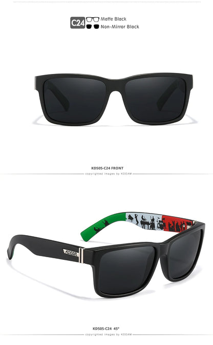 KDEAM Revamp Of Sport Men Sunglasses Polarized Shockingly Colors Sun Glasses Outdoor Driving Photochromic Sunglass With Box