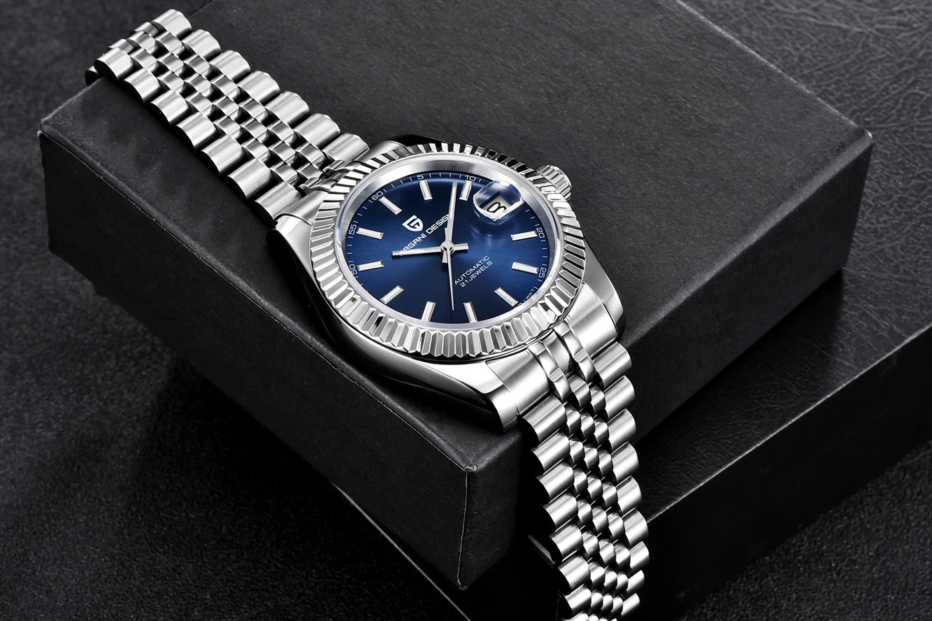 PAGANI DESIGN 8215 Movement Men Mechanical Wristwatches Sapphire Glass Luxury Watch for Men Steel 100M Waterproof Clock PD1645