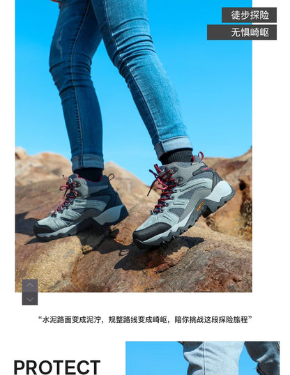 HUMTTO Hiking Shoes Men Winter Outdoor Sports Climbing Shoes Hunting Shoes Warm Women Trekking Sneakers Ankle Boots Tactical