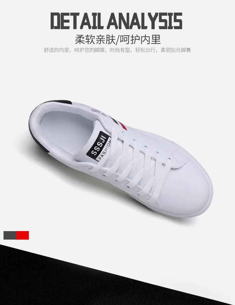 Sneakers casual da uomo, scarpe da skateboard in PU, scarpe basse per studenti, sneakers outdoor, scarpe street con lacci, scarpe da camminata, taglia grande 48
