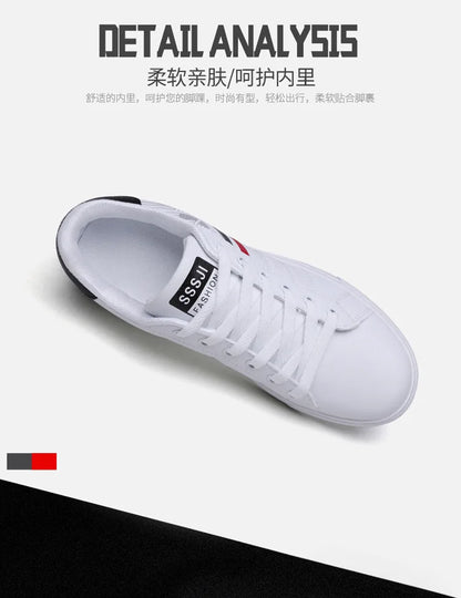 Sneakers casual da uomo, scarpe da skateboard in PU, scarpe basse per studenti, sneakers outdoor, scarpe street con lacci, scarpe da camminata, taglia grande 48