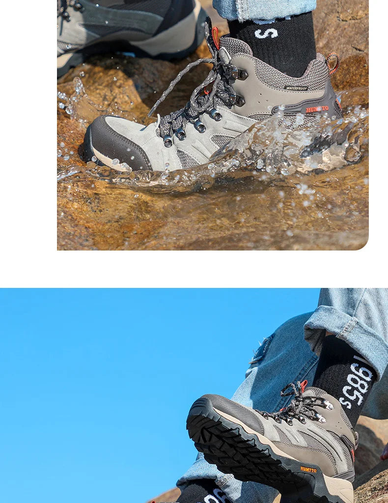 HUMTTO Hiking Shoes Men Winter Outdoor Sports Climbing Shoes Hunting Shoes Warm Women Trekking Sneakers Ankle Boots Tactical