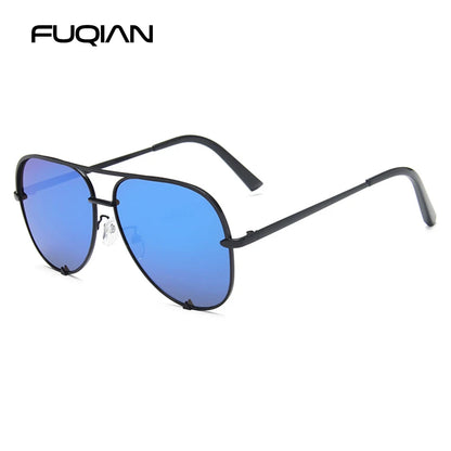 Classic Metal Aviation Sunglasses Women Fashion Alloy Pilot Sun Glasses Men Gradient Black Driving Shades Ladies UV400