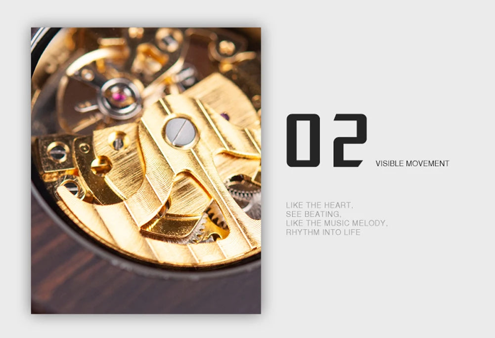 BOBO BIRD Wood Mechanical Watch Men Relogio Masculino Big Mens Watches Top Brand Luxury Timepieces erkek kol saati Dropshipping