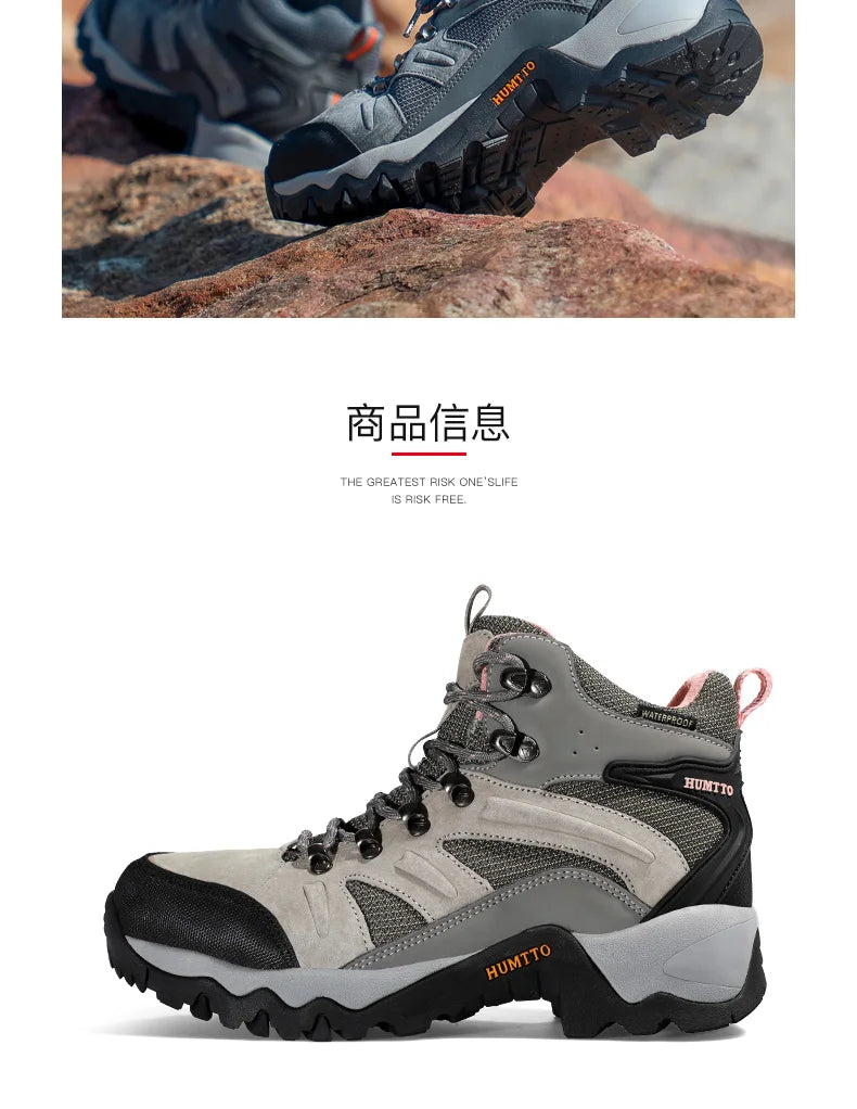 HUMTTO Hiking Shoes Men Winter Outdoor Sports Climbing Shoes Hunting Shoes Warm Women Trekking Sneakers Ankle Boots Tactical