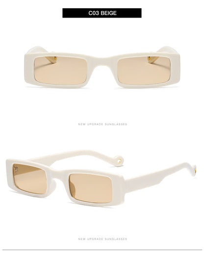 New Rectangle Sunglasses Women Fashion Small Square Frame Vintage Brand Sun Glasses Men Shades Retro Clear Green Oculos UV400