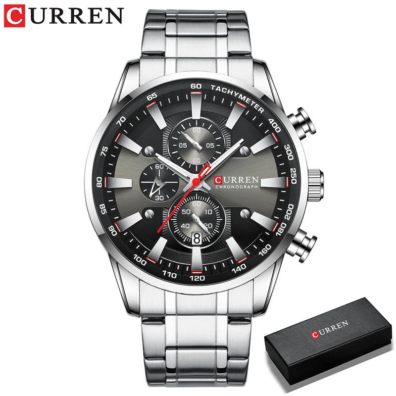 CURREN New Mens Watches Quartz Business Waterproof Watch Man Watches Top Brand Luxury WristWatch Men Chronograph Reloj Hombre