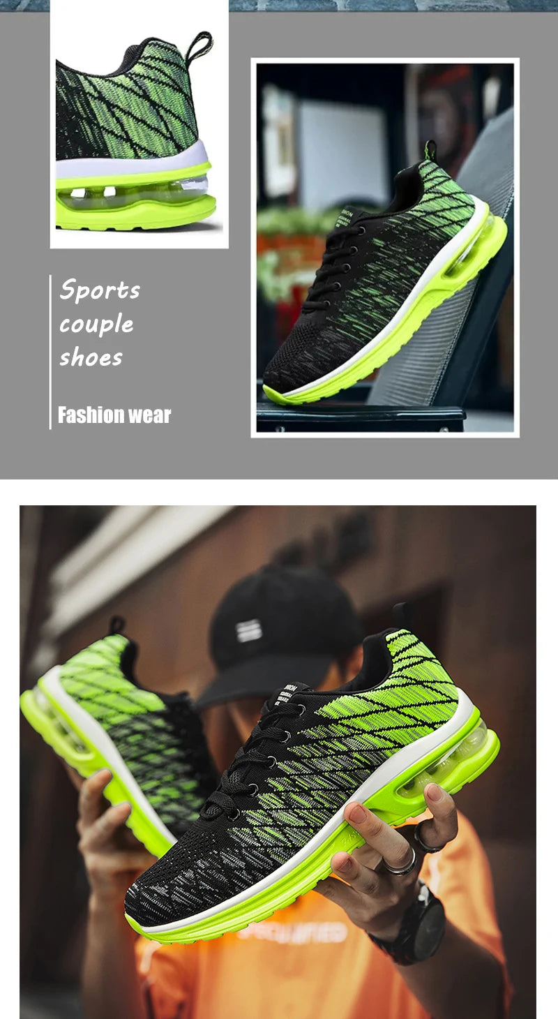 Men’s Running Shoes Fashion Breathable Outdoor Sports Sneakers Comfortable Athletic Footwear for Women