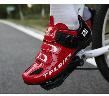 Professional Racing Road Bike Cycling Shoes for Men, Outdoor Non-Slip MTB Bicycle Sneakers, Breathable Self-Locking Sports Cleat Shoes