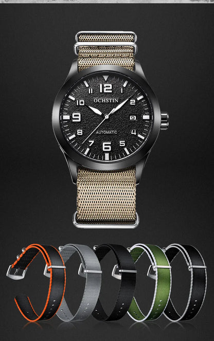 OCHSTIN Men Automatic Mechanical Watch Luxury Casual Dress Military Outdoor Sports Army Mens Wristwatches Waterproof Male Clock
