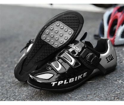Professional Racing Road Bike Cycling Shoes for Men, Outdoor Non-Slip MTB Bicycle Sneakers, Breathable Self-Locking Sports Cleat Shoes