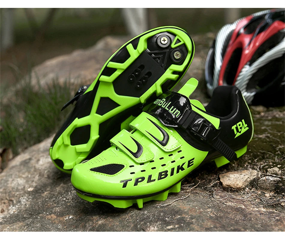 Professional Racing Road Bike Cycling Shoes for Men, Outdoor Non-Slip MTB Bicycle Sneakers, Breathable Self-Locking Sports Cleat Shoes
