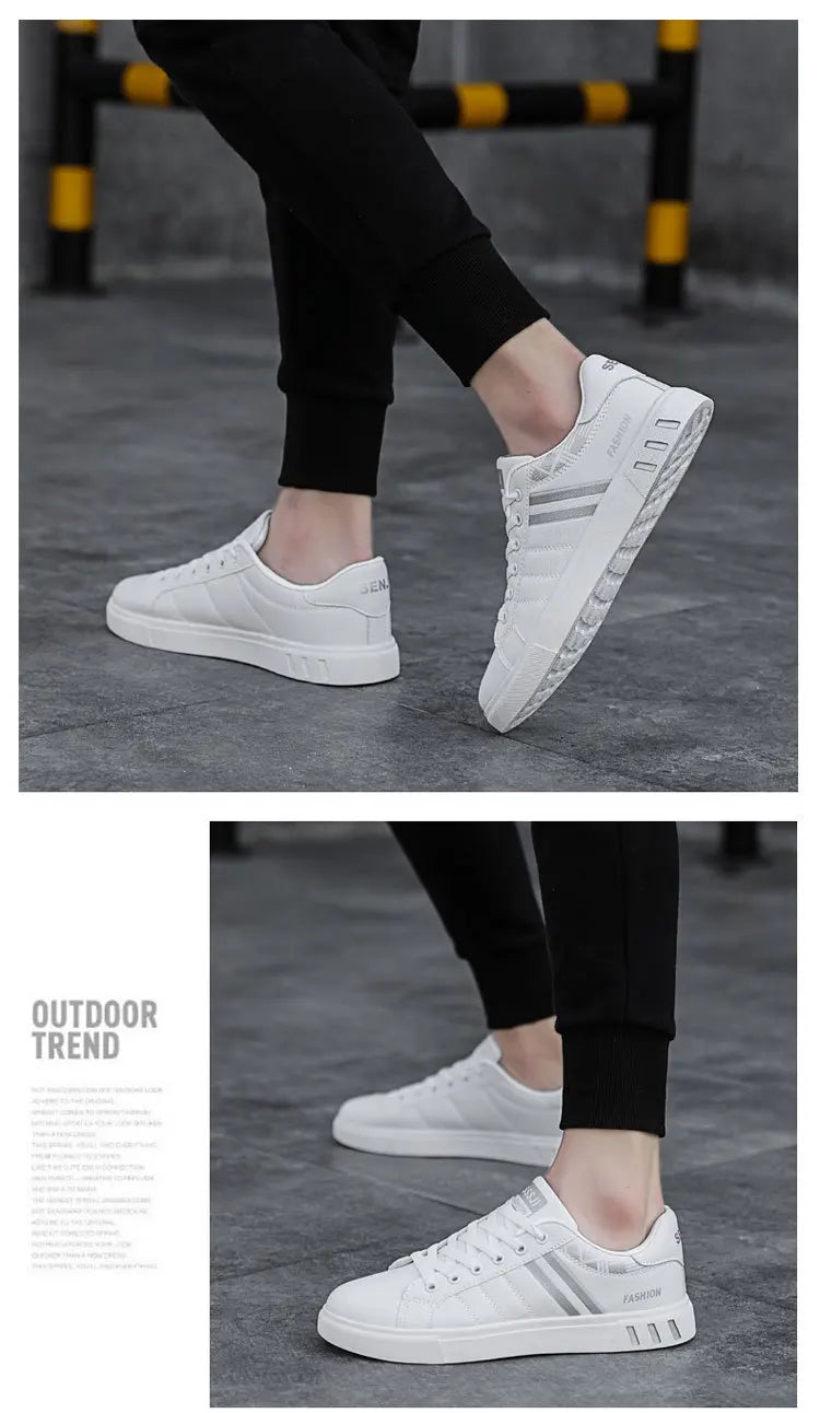 Sneakers casual da uomo, scarpe da skateboard in PU, scarpe basse per studenti, sneakers outdoor, scarpe street con lacci, scarpe da camminata, taglia grande 48