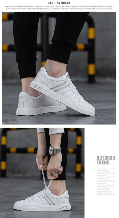 Sneakers casual da uomo, scarpe da skateboard in PU, scarpe basse per studenti, sneakers outdoor, scarpe street con lacci, scarpe da camminata, taglia grande 48