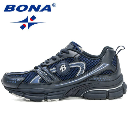 Zapatillas deportivas BONA para hombre de nuevos diseñadores, tendencia, transpirables, para caminar, correr y hacer deporte, calzado suave masculino