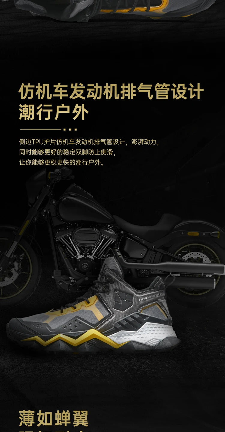 Rax Men's Waterproof Hiking Shoes Breathable Hiking Boots Outdoor Trekking Boots Sports Sneakers Tactical Shoes