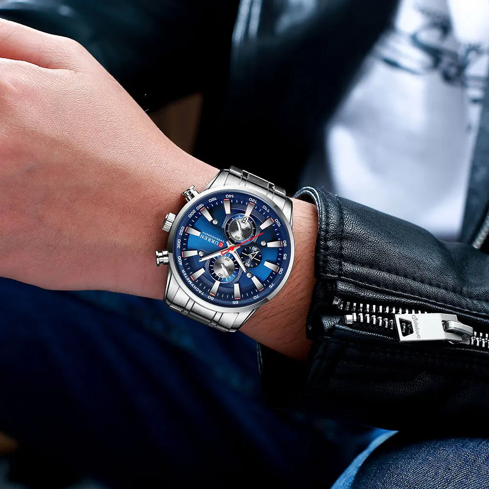 CURREN New Mens Watches Quartz Business Waterproof Watch Man Watches Top Brand Luxury WristWatch Men Chronograph Reloj Hombre