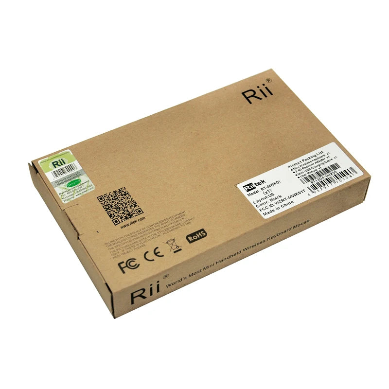 Rii X1 2.4GHz Black Mini Wireless Keyboard US/RU/ES/FR Air Mouse With Touchpad Remote Control For Android TV Box/PC/Laptop