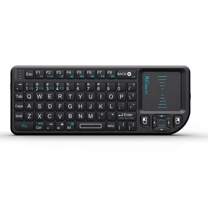 Rii X1 2.4GHz Black Mini Wireless Keyboard US/RU/ES/FR Air Mouse With Touchpad Remote Control For Android TV Box/PC/Laptop