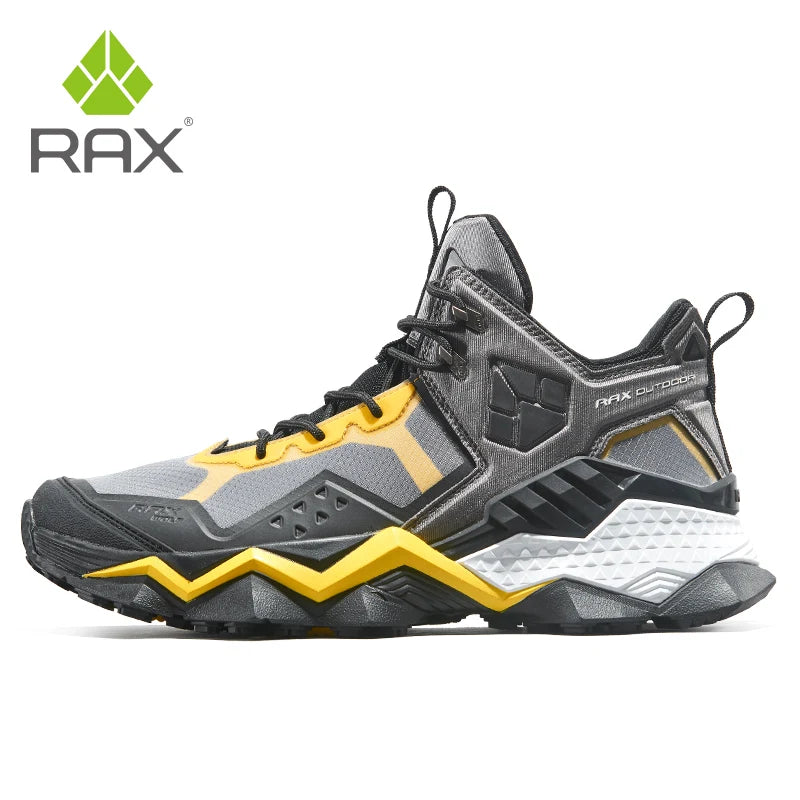 Rax Men's Waterproof Hiking Shoes Breathable Hiking Boots Outdoor Trekking Boots Sports Sneakers Tactical Shoes