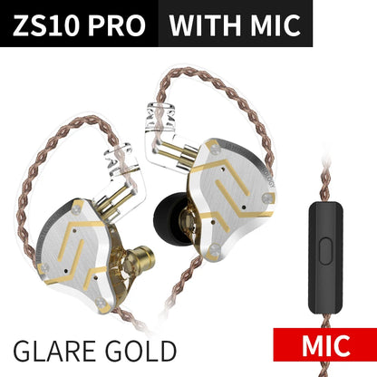 KZ ZS10 PRO écouteur intra-auriculaire 4BA + 1DD hybride HIFI métal casque Sport suppression de bruit casque KZ ZSX ZAX ASX ZST ZSN PRO ES4 AS16