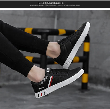 Sneakers casual da uomo, scarpe da skateboard in PU, scarpe basse per studenti, sneakers outdoor, scarpe street con lacci, scarpe da camminata, taglia grande 48