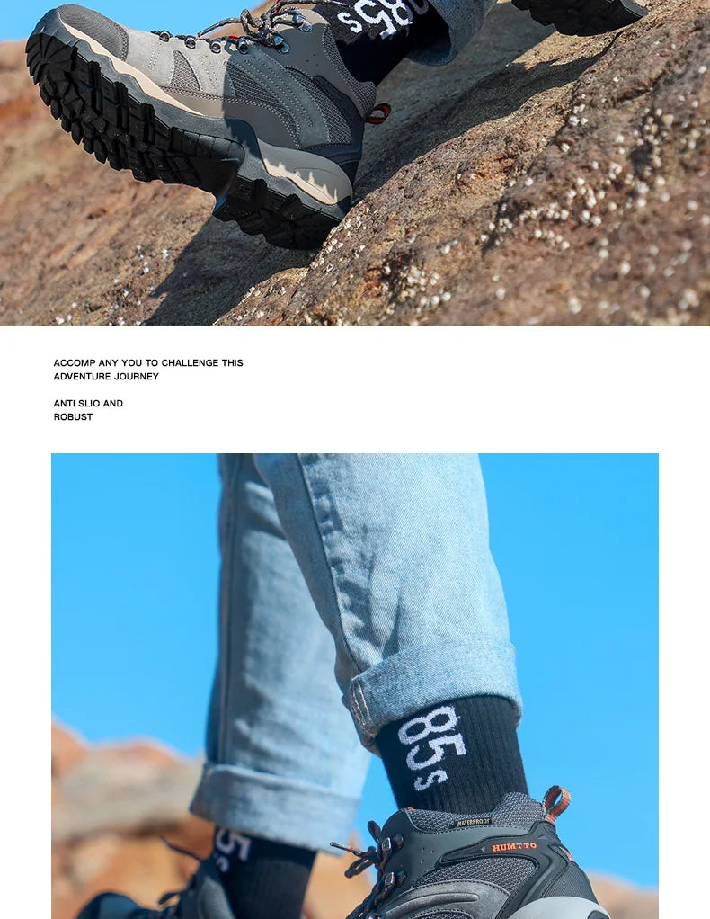HUMTTO Hiking Shoes Men Winter Outdoor Sports Climbing Shoes Hunting Shoes Warm Women Trekking Sneakers Ankle Boots Tactical