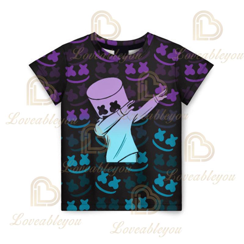 Camiseta infantil de verano Cartoon Fortnite con estampado 3D, para niños y niñas, streetwear para adultos y niños, camiseta divertida de cuello redondo