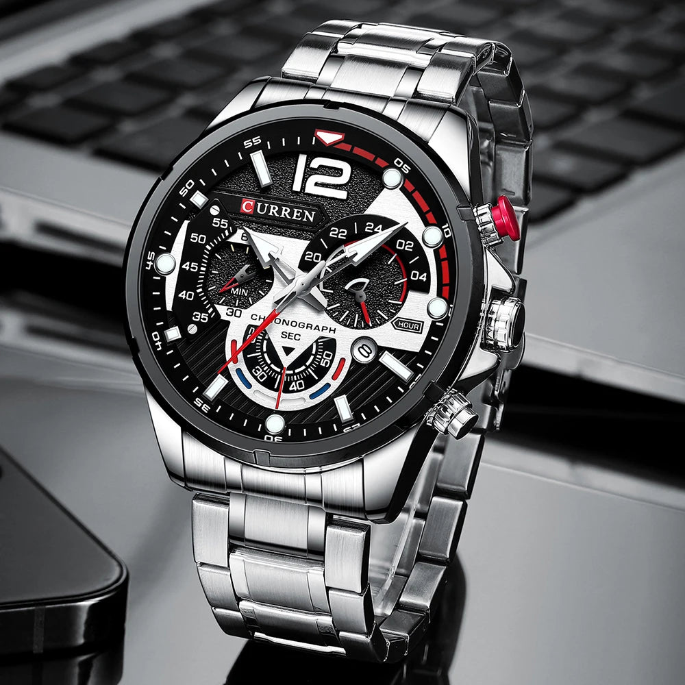 New Watches for Men Top Luxury Brand CURREN Quartz Men’s Watch Sport Waterproof Wrist Watches Chronograph Date Relogio Masculino