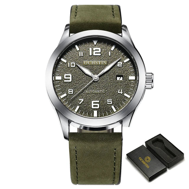 OCHSTIN Men Automatic Mechanical Watch Luxury Casual Dress Military Outdoor Sports Army Mens Wristwatches Waterproof Male Clock