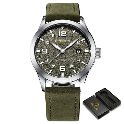 OCHSTIN Men Automatic Mechanical Watch Luxury Casual Dress Military Outdoor Sports Army Mens Wristwatches Waterproof Male Clock