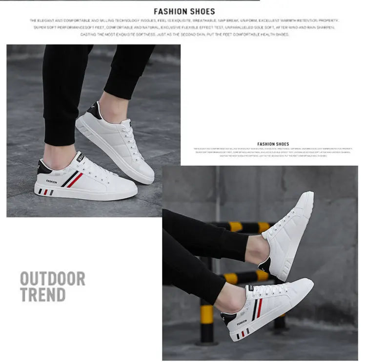 Sneakers casual da uomo, scarpe da skateboard in PU, scarpe basse per studenti, sneakers outdoor, scarpe street con lacci, scarpe da camminata, taglia grande 48