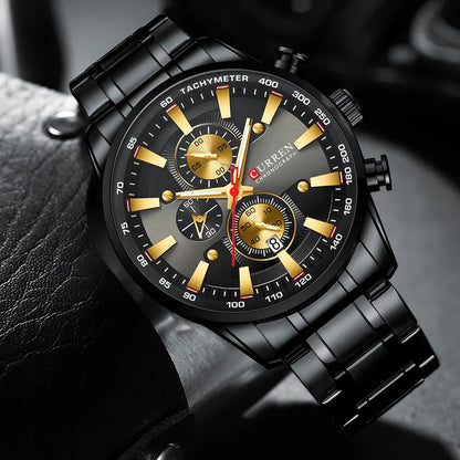 CURREN New Mens Watches Quartz Business Waterproof Watch Man Watches Top Brand Luxury WristWatch Men Chronograph Reloj Hombre