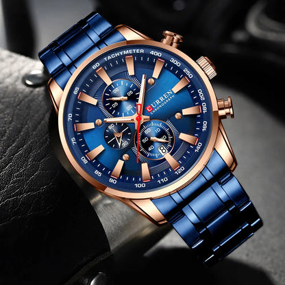 CURREN New Mens Watches Quartz Business Waterproof Watch Man Watches Top Brand Luxury WristWatch Men Chronograph Reloj Hombre