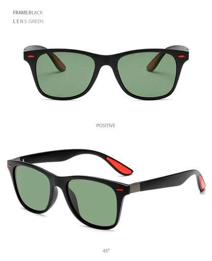 Hot Sale Polarized Sunglasses Men Women Classic Square Plastic Driving Sun Glasses Male Fashion Black Travelling Shades UV400