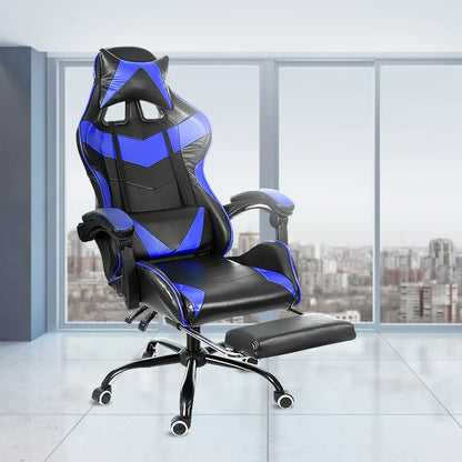 Chaise de bureau en cuir Joylive, chaise de jeu WCG, chaise ergonomique pour ordinateur, pivotante, inclinable, pour salle de jeu