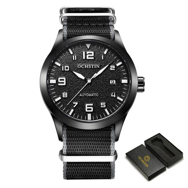 OCHSTIN Men Automatic Mechanical Watch Luxury Casual Dress Military Outdoor Sports Army Mens Wristwatches Waterproof Male Clock