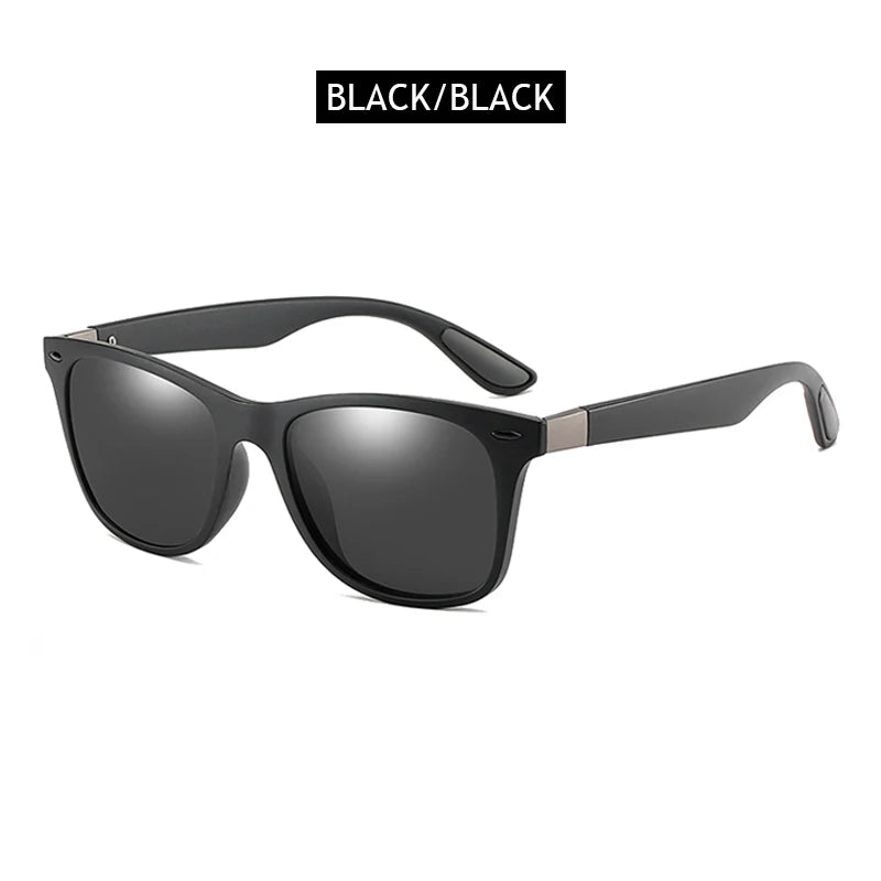 Hot Sale Polarized Sunglasses Men Women Classic Square Plastic Driving Sun Glasses Male Fashion Black Travelling Shades UV400