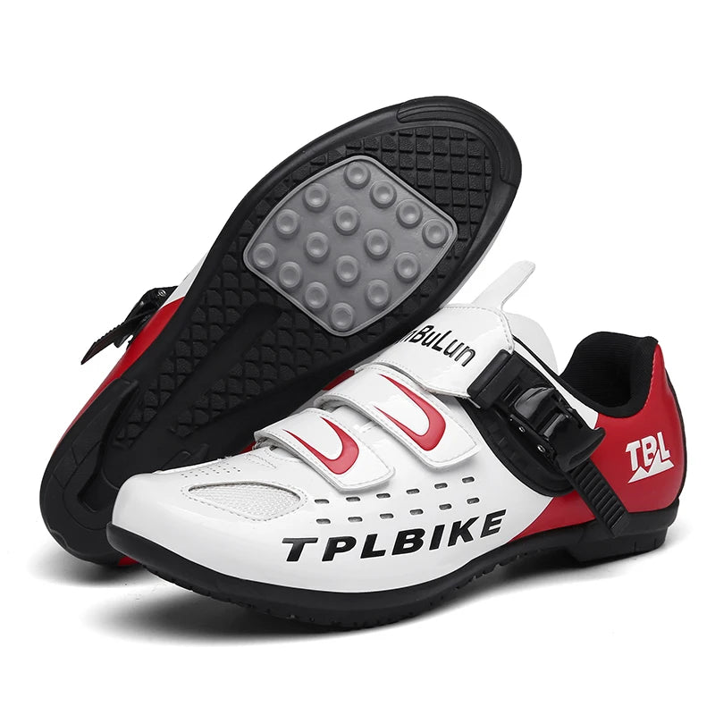 Professional Racing Road Bike Cycling Shoes for Men, Outdoor Non-Slip MTB Bicycle Sneakers, Breathable Self-Locking Sports Cleat Shoes